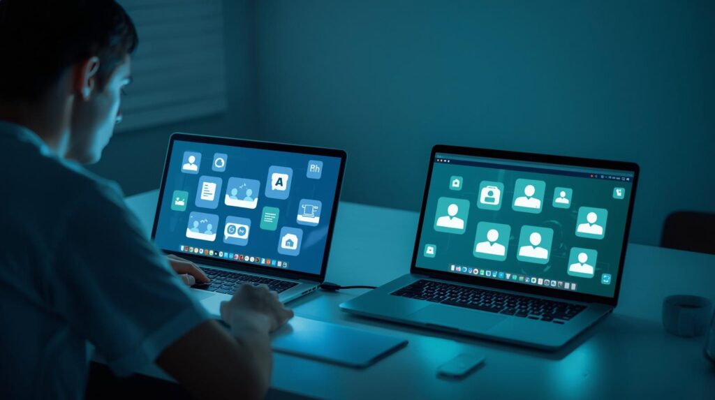 digital tools for working online and studying smarter workspace illustration