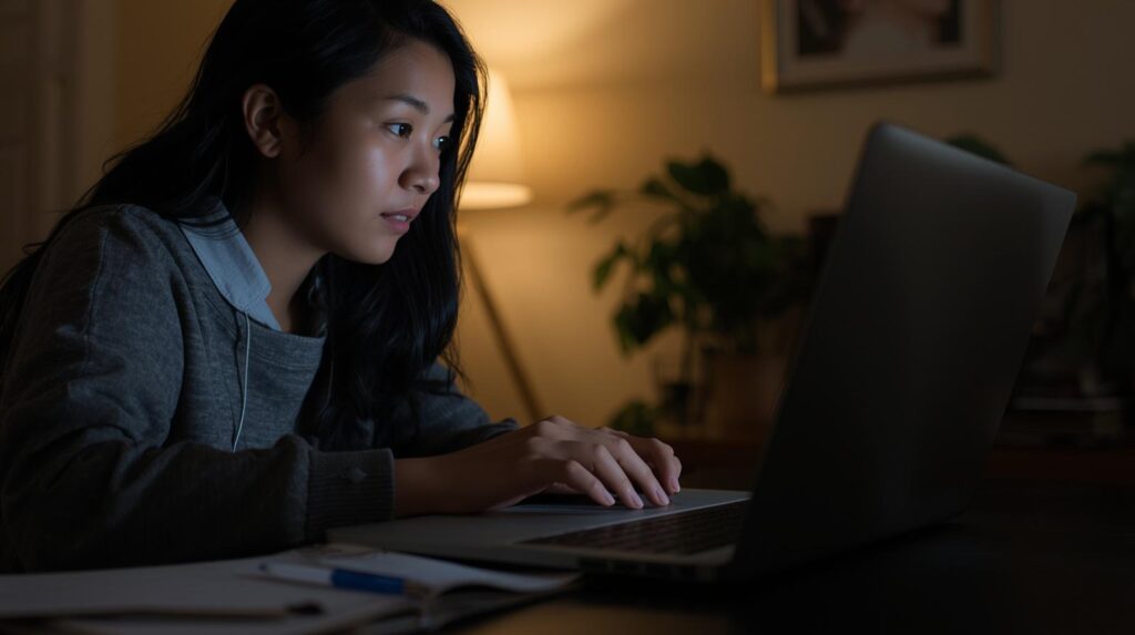 ai helping student understand lesson after class on laptop