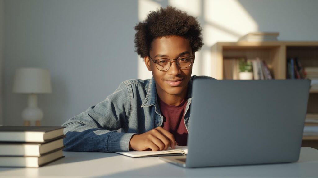 student following consistent ai daily study routine successfully