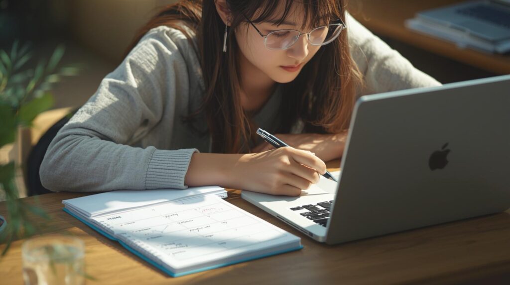 student following 3 day ai exam revision routine