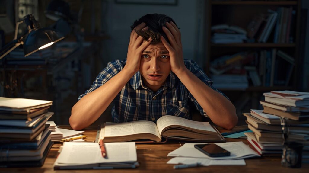 student confused with messy study routine and no plan