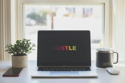 Realistic digital dashboard and laptop setup representing modern Side Income & Careers.