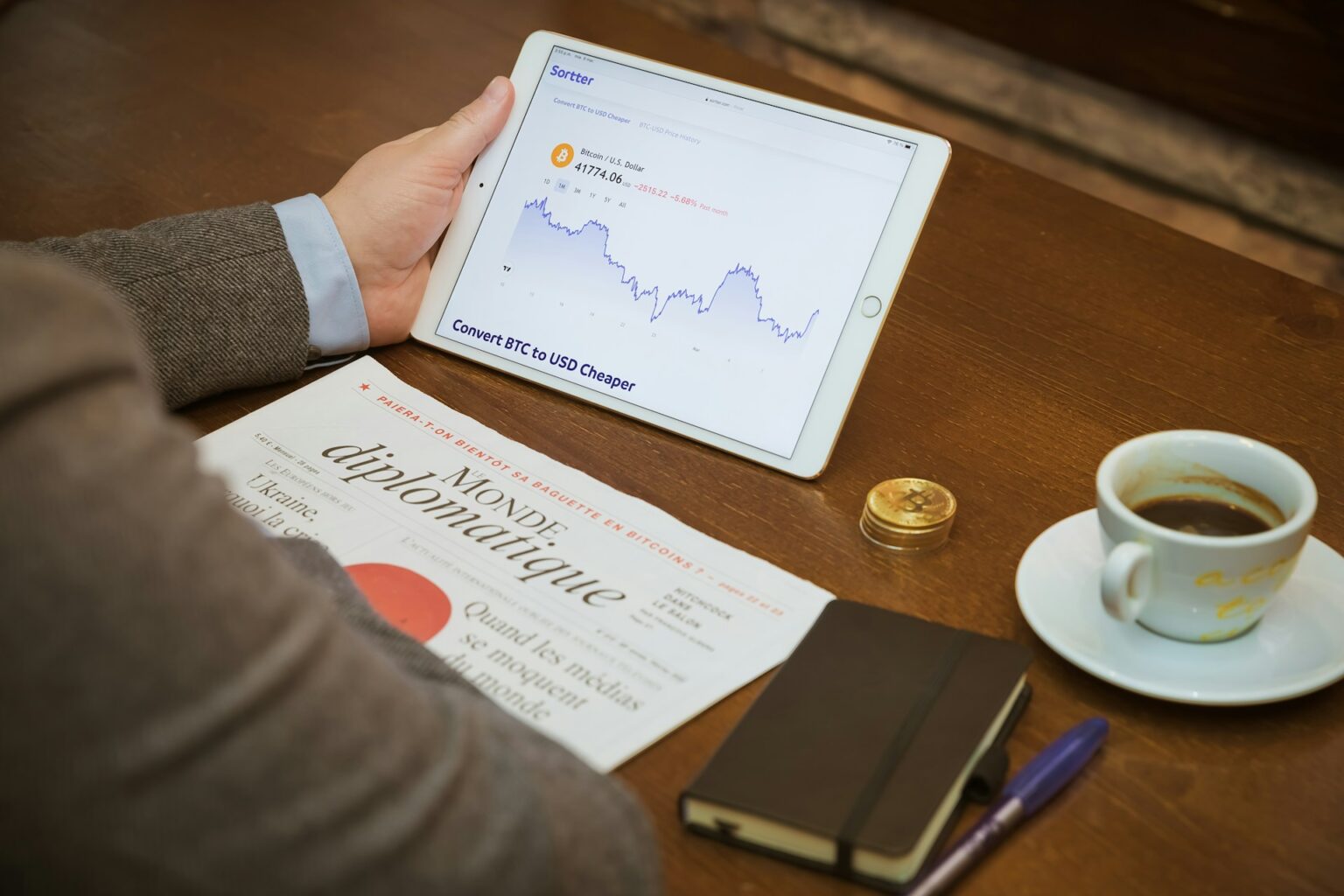 A person reviewing retirement planning investment options and 401k fund allocations on a digital dashboard.